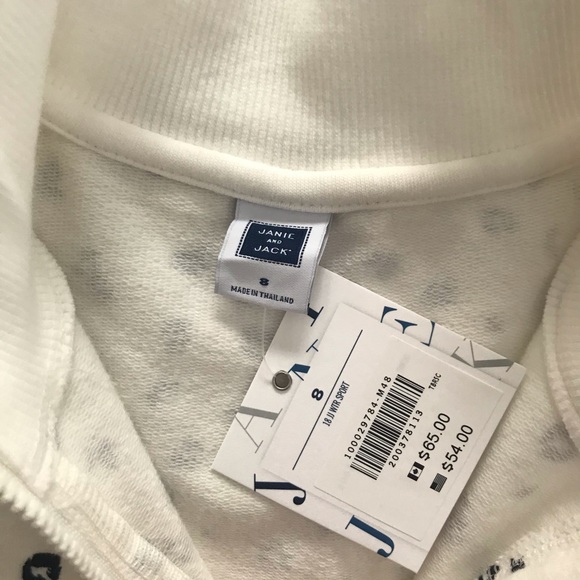 Janie and Jack Pullover Dress Ivory 8 NWT - Picture 4 of 9